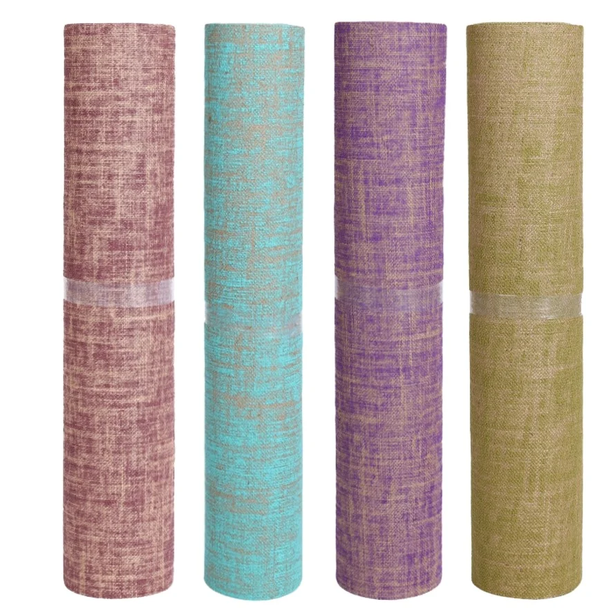 

T-King Eco Friendly non toxic exercise fitness natural hemp jute yoga mat, Stock color or customized