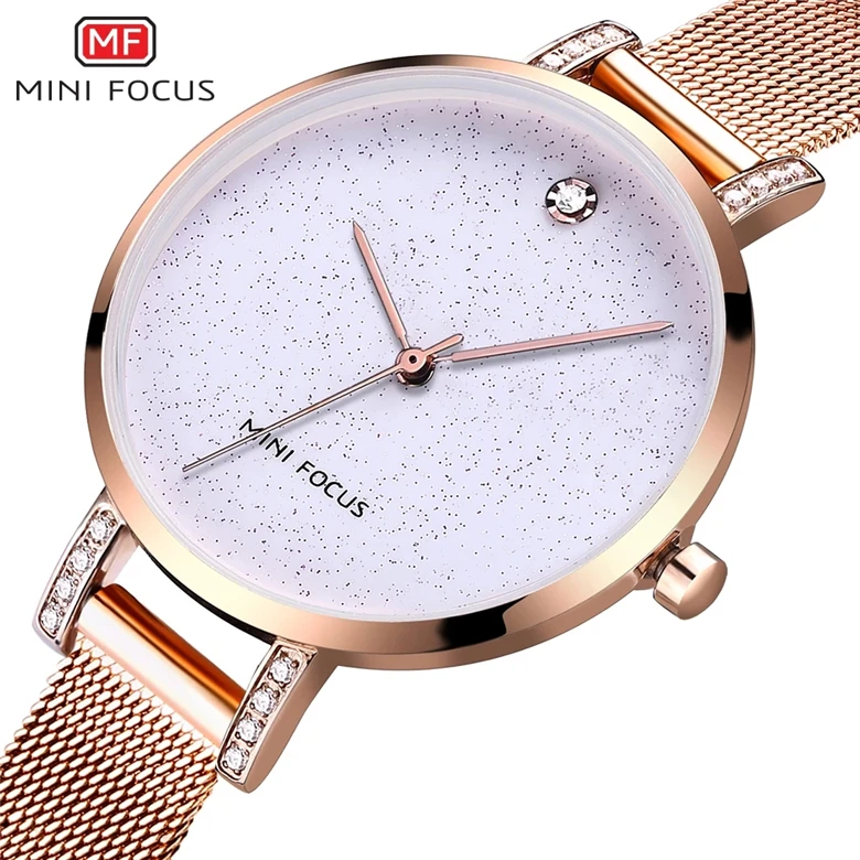 

MINI FOCUS Women Quartz Watches Brand Luxury Stainless Steel Clock Fashion Dress Waterproof Women Wristwatches Relogio Feminino