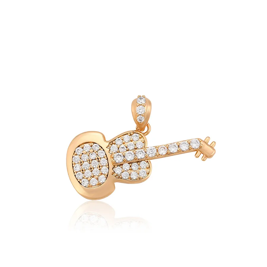 

A00516619 xuping jewelry new exquisite punk style personality rock 18K gold-plated guitar diamond pendant