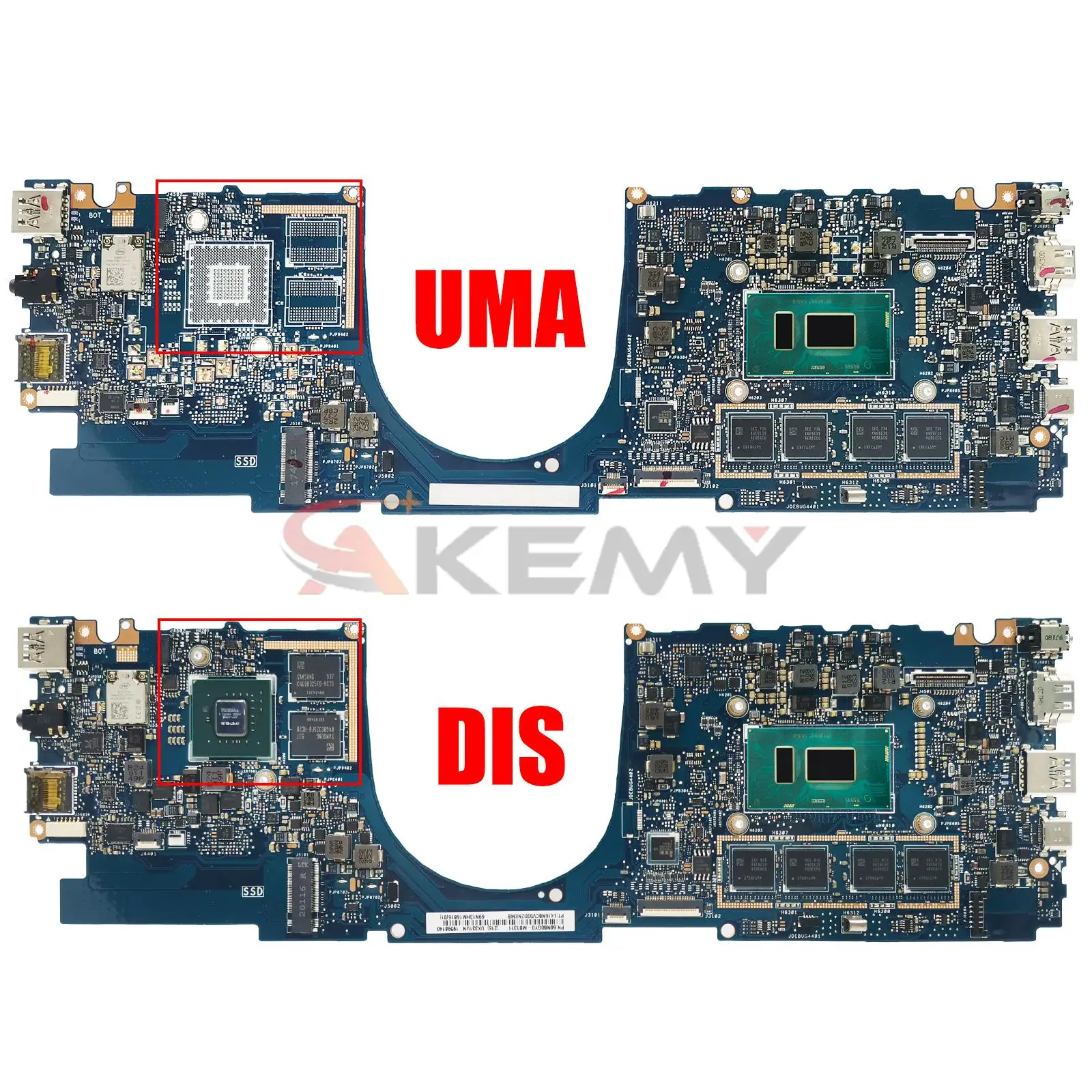 

UX331UN Motherboard For ASUS UX331UA UX331UAL UX331UQ UX331U Notebook Mainboard With I3 I5 I7-7th 8th RAM-4G 8G 16G UMA V2G