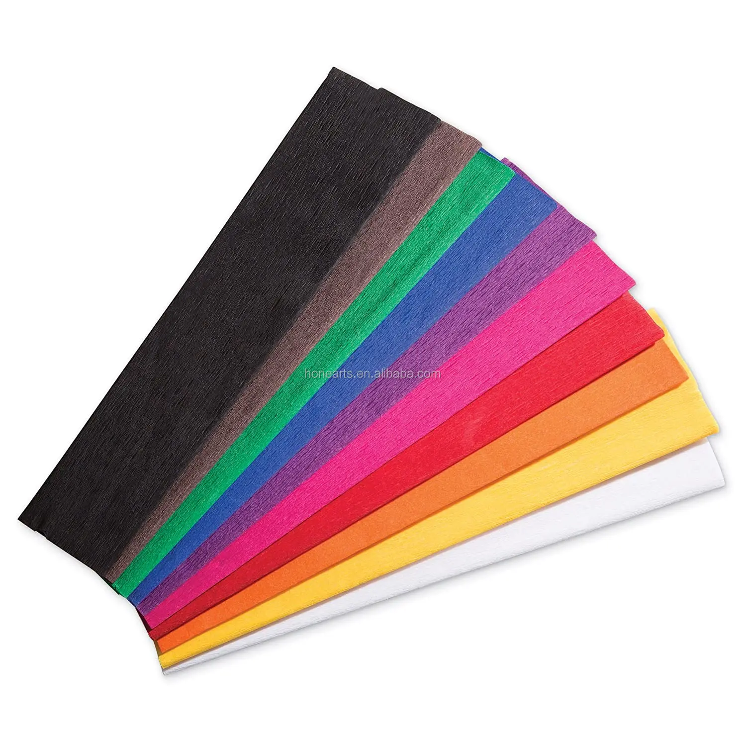 Solid Colors 50x200 Stretch Crepe Paper Kids Craft 10pcs Assorted ...