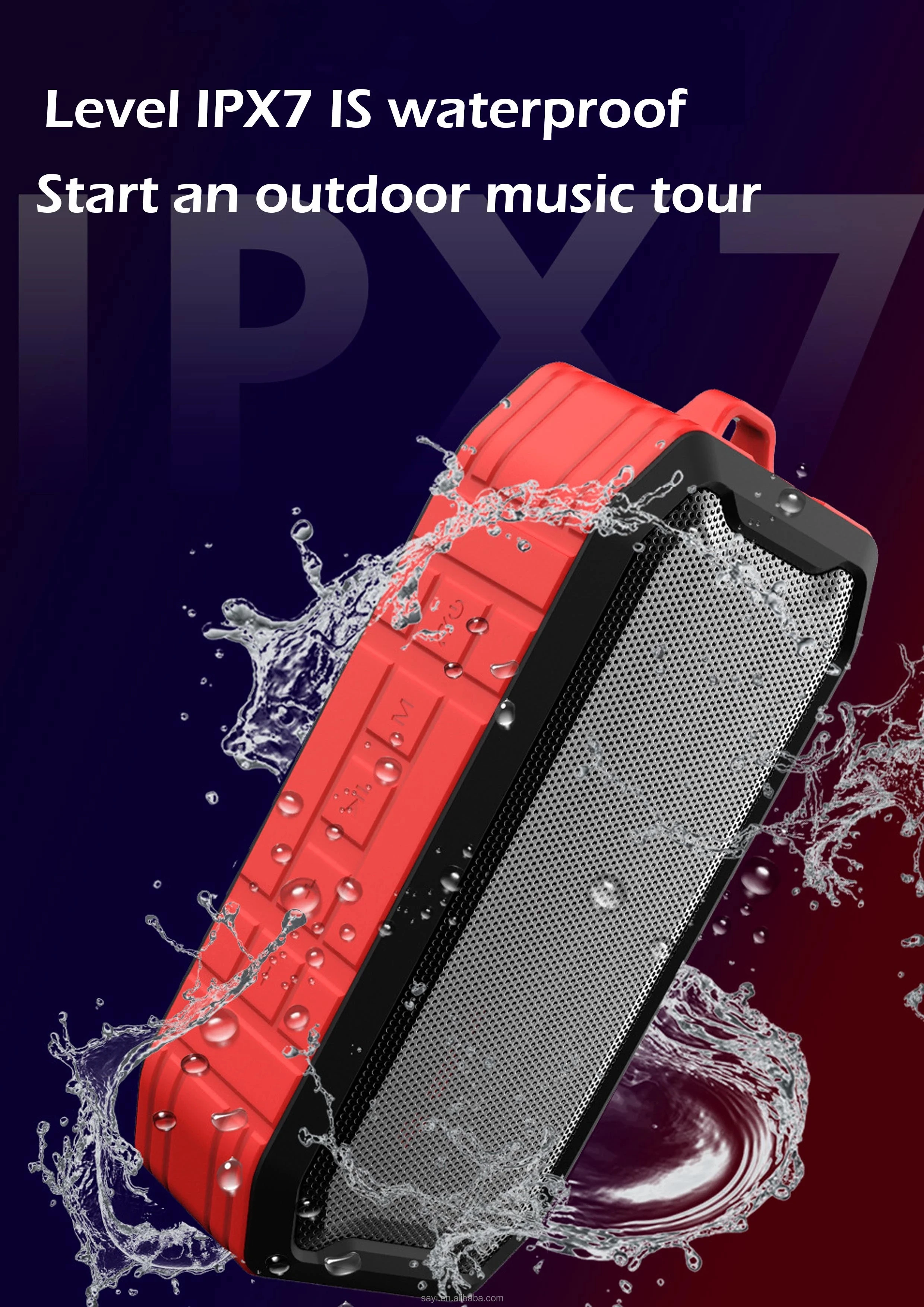 2019 IPX7 waterproof outdoor wireless speaker for music player - ANKUX.COM