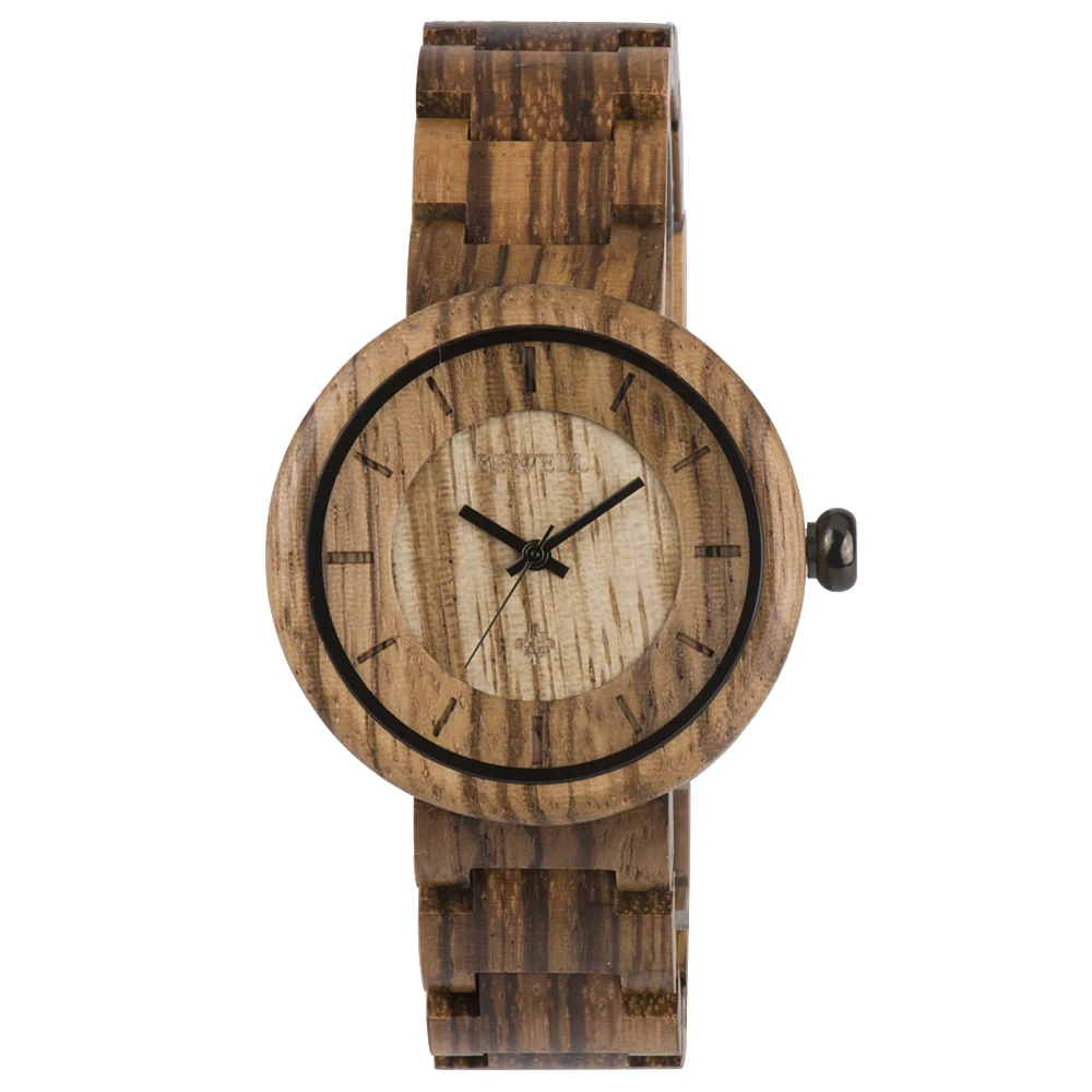 Top Quality Japan Movement Engraved your own logo Wood Watch