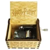 Custom Personalised Antique Carved Wooden Harry Potter Crank Music Box for Baby Gift