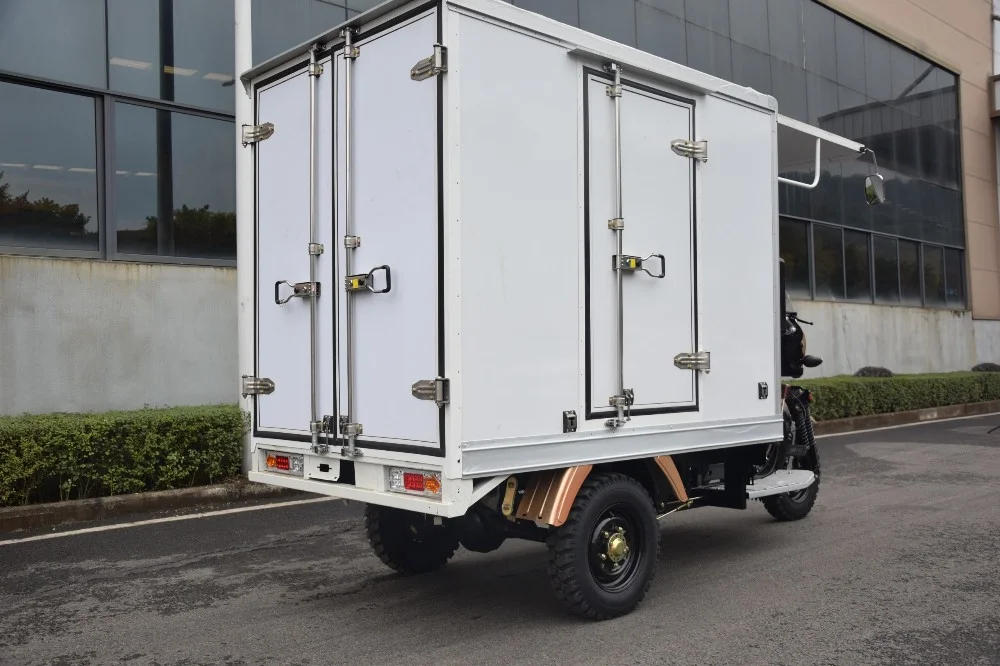 
China cream container mini van refrigeration cargo van electric tricycle 