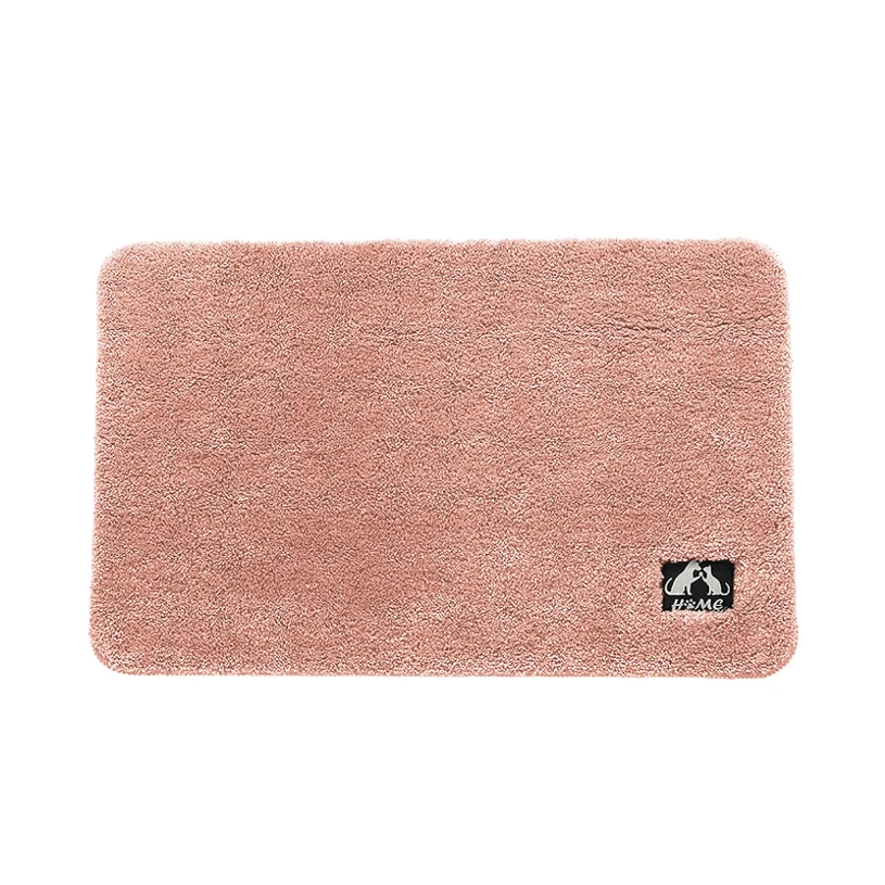 

Pure Color Thickened Flocking Super Soft Cake Fleece Multi-Color Optional Bathroom Mat