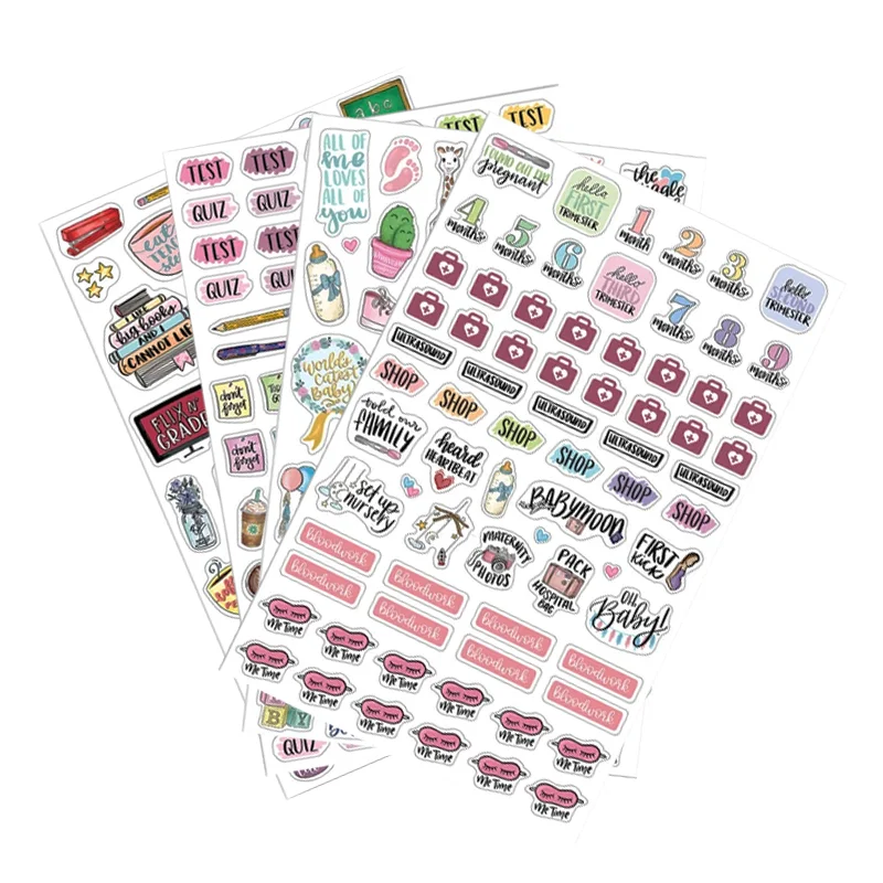 
Printing Custom Adhesive Gift Stickers, Decals Toy Kiss Cut Cute Decorative Diary Journal Scrapbook Sticker Label for Kids 