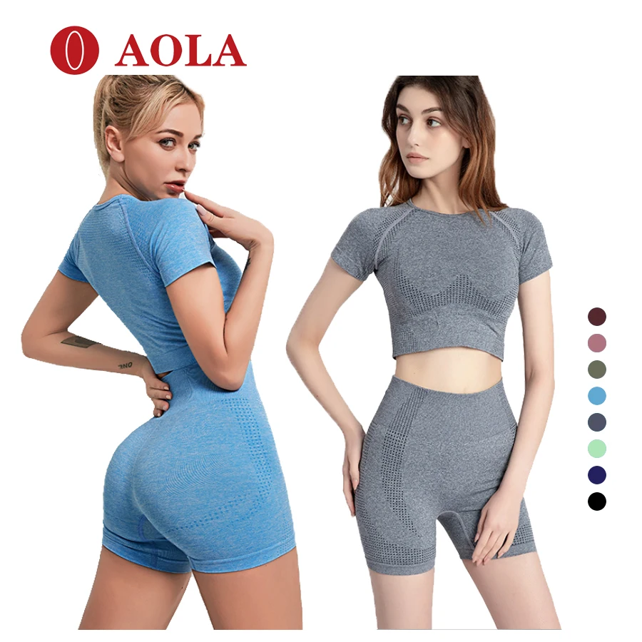 

Aola Soft Activewear Gym 2 Piece Athletic Two Workout Yoga Multiple Styles Sport Leggings New And Arrival Custom Logo Fitness