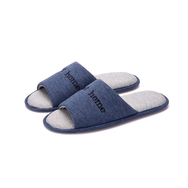 

Attractive Price New Type Indoor Men's Non-Slip Breathable Cotton Quilted House Casual Designer Wholesale Slippers for men, Gray, dark blue