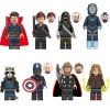 Superheros Mini Action Figure Blocks Thor Rocket Hawkeye Plastic Building Blocks 3D DIY for Kids