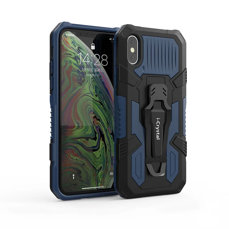 

TPU PC Phone Case Cover for iPhone, Cell Phone Case with Holder Stand 3 in 1 for iPhone 12 Case, 6 colors