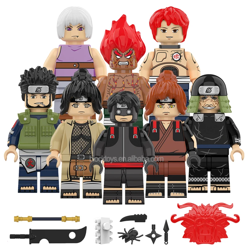 

New Hidan Zetsu Uzumaki Uchiha Kakuzu Pein Japanese Anime Character Mini Building Block Bricks Figure Plastic Toy KDL811