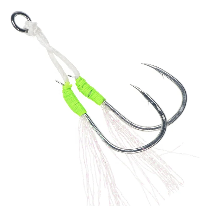 

BKK high carbon steel fishhook slow jigging hook anzuelos de pesca double hook fishing