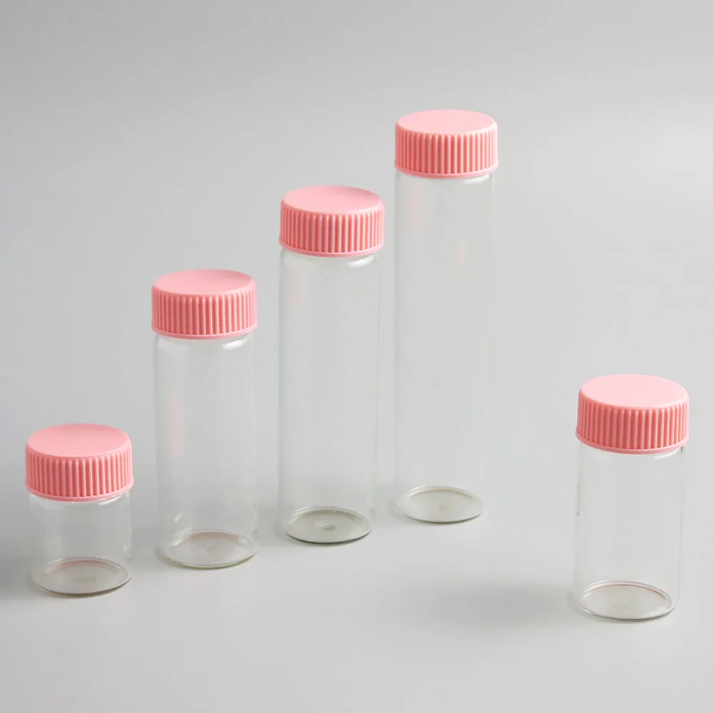 Empty Clear Screw Top Container Tube 15ml 25ml 40ml 50ml 60ml 2oz Glass