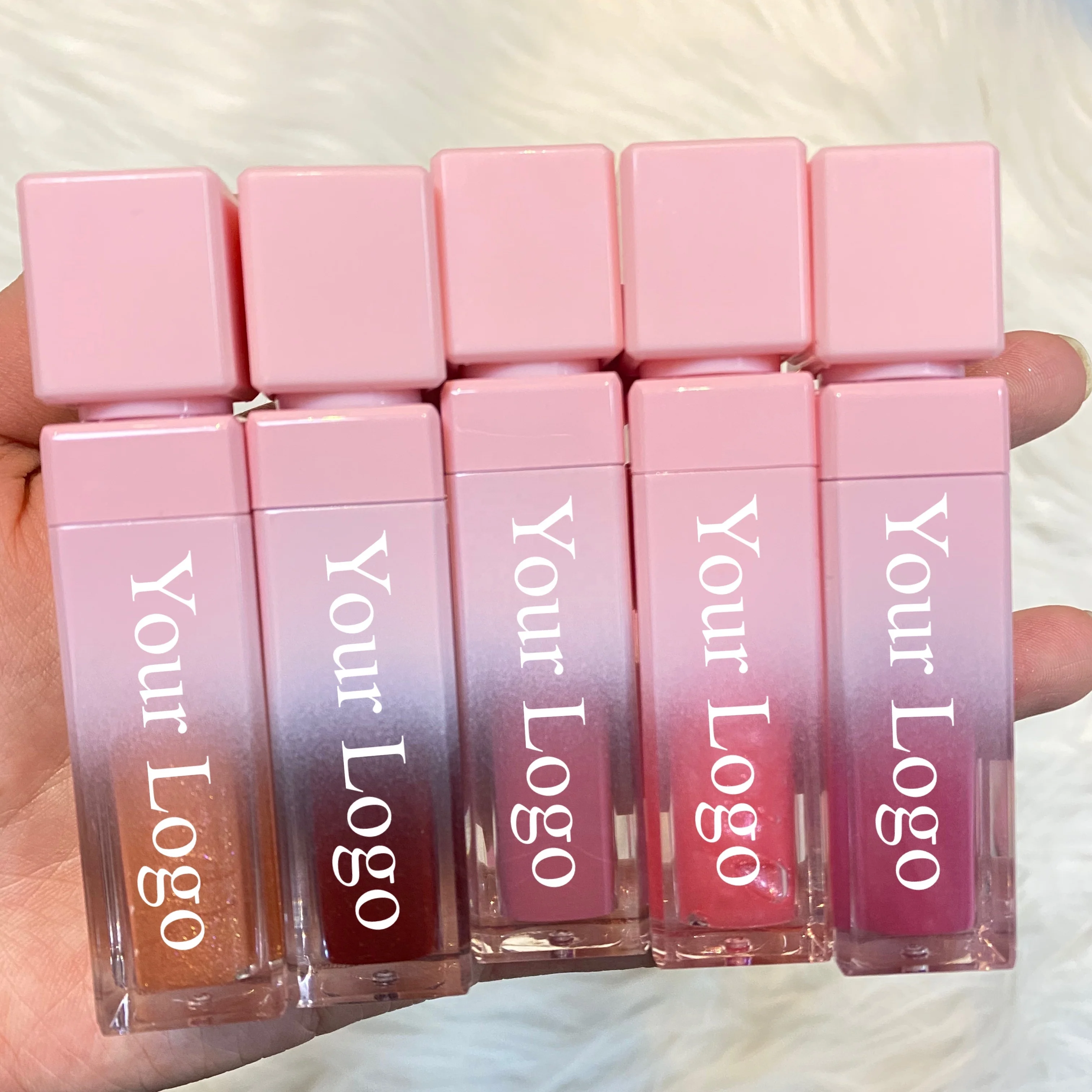 

7 Colors Shimmer Liquid Lip Gloss Private Label Custom Logo Shiny Glitter Clear Lipgloss