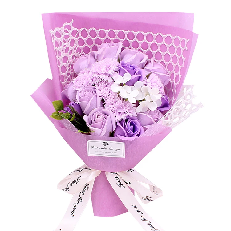 

Mini soap flower bouquet rose soap carnation flowers for Valentine's Day