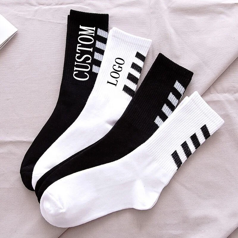 

Custom Logo Unixes Women Men Fashion Cotton Socks Blank Sublimation Designer Happy Crew Socks Custom Socks No Minimum Order