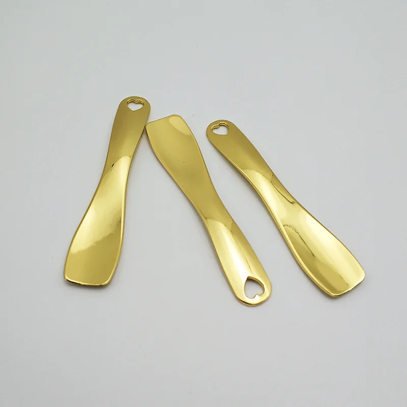 
rose gold sliver cosmetic spatula gold spoon manufacturer 