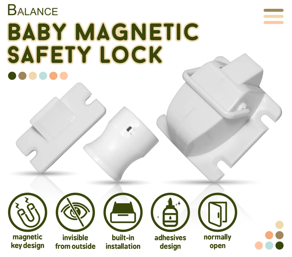 Reliable Quality Magnetic Lock Baby Safety Cabinet Lock Baby Proofing Self-adhesive Drawer Childproof Magnetic Lock