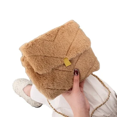 

2020 Wholesale new design plush soft classic lady women crossbody shoulder bag, Picture color , can be customized