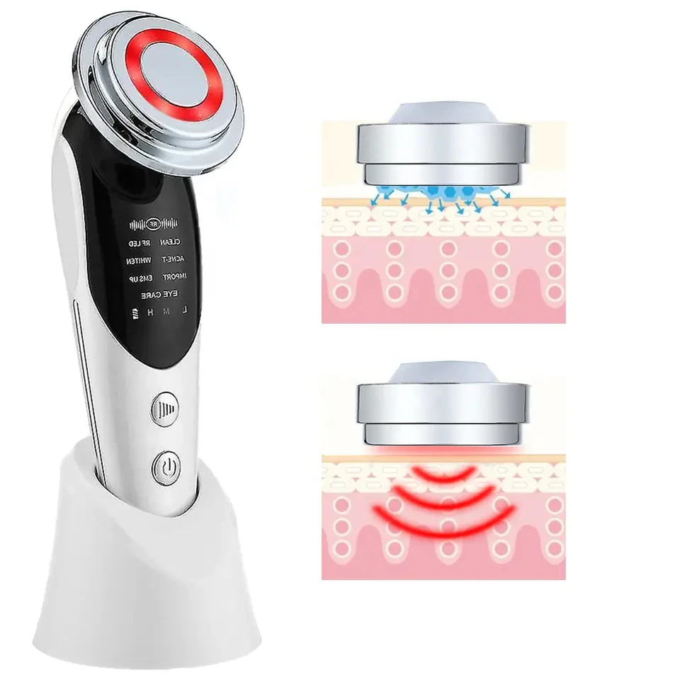 

Home use face lift massage facial beauty whitening skin tightening electric scraping carving tool 3 in 1 heat vibration tool