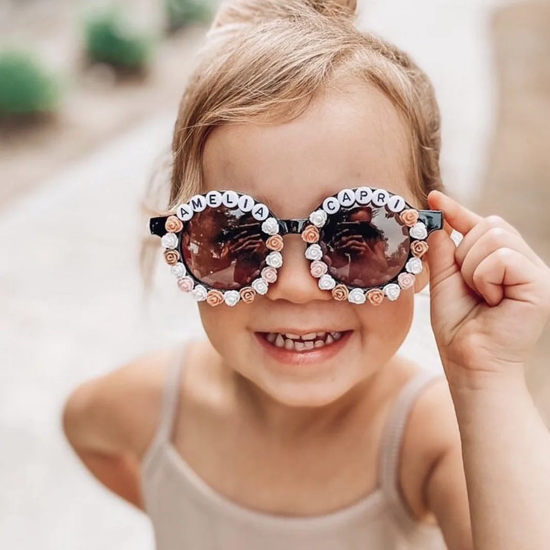 

Sunbest Eyewear DIYB118 Newest Cute Small Round Flower Shaped Children's Sunglass Colorful Party Cool Kids Sunglasses 2021