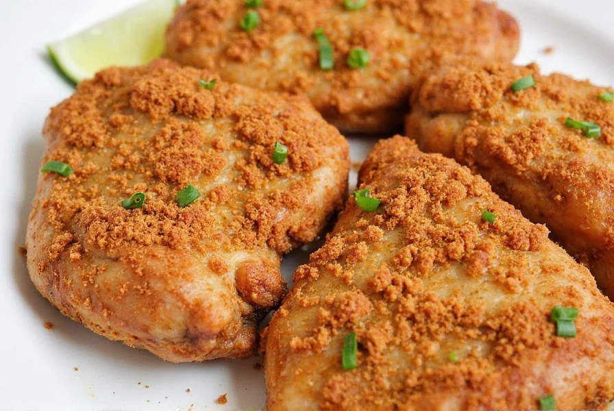 Shopping cart with chicken, spices, and oil