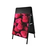 Black Frame Poster Stand/Double Sided Iron material 60*90 7.8kg PVC expansion sheet windproof Flip poster stand