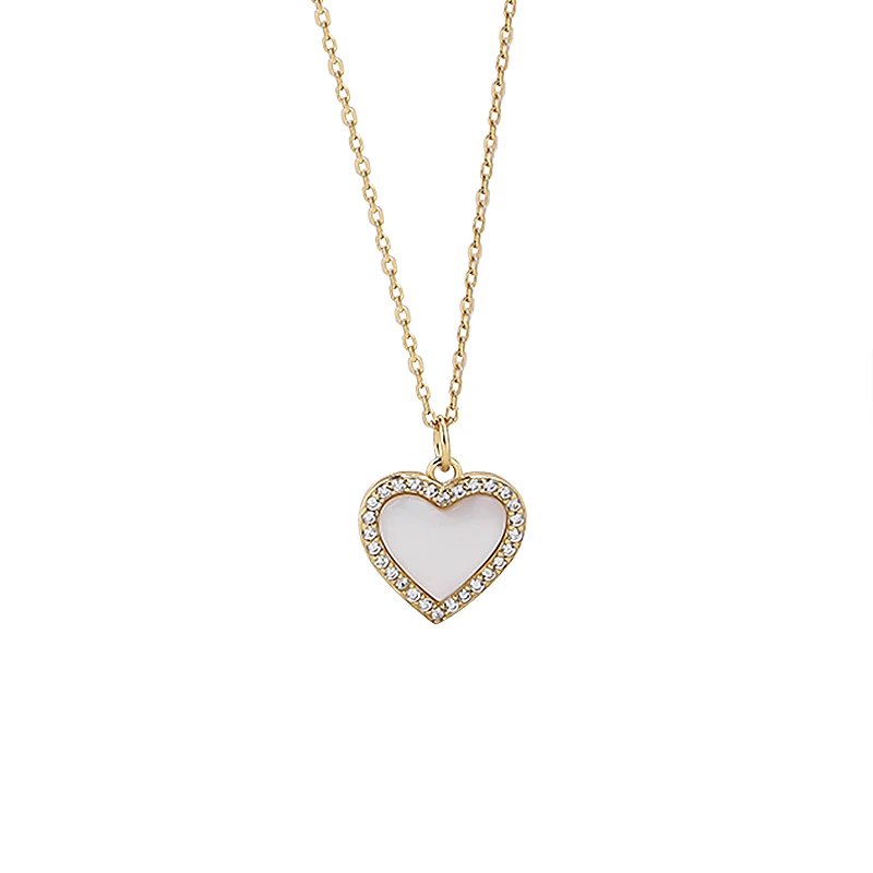 

Fashion 925 Sterling Silver Jewelry Heart lovers Women Pendant Necklace