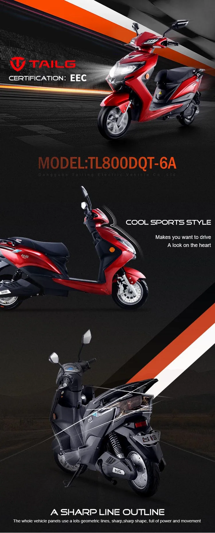 electric moped scooter hub motor scooters made in china