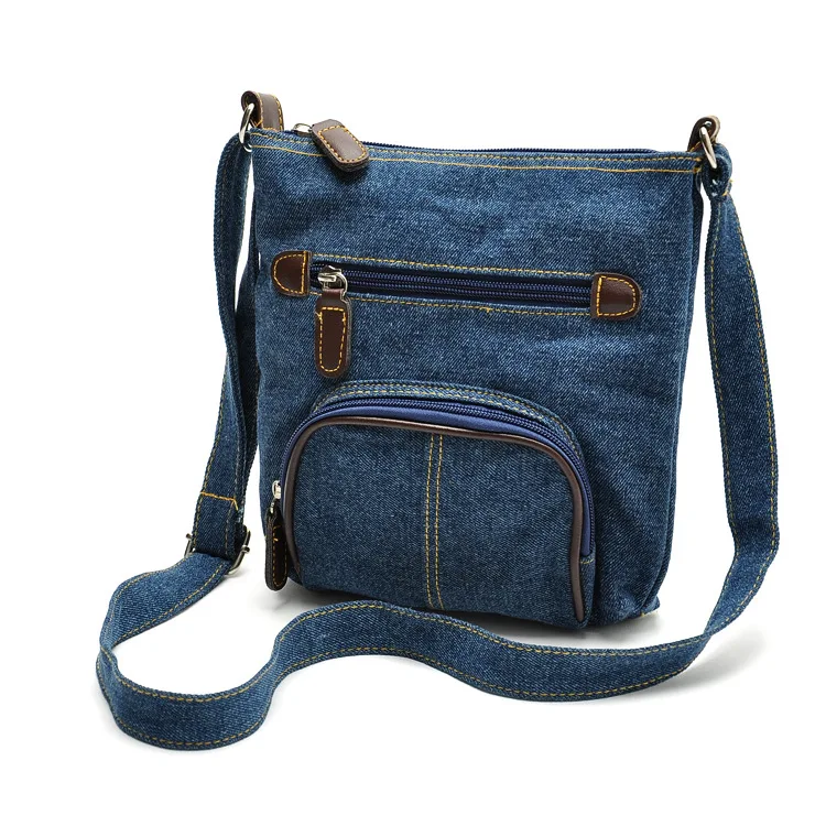 

tannin style blue denim bag front pocket crossbody bag star bag