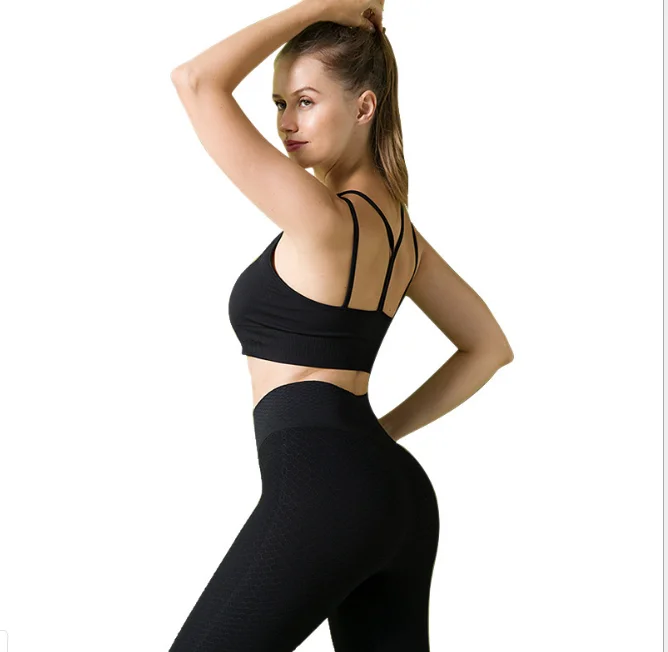 

New fashionable 2021 yoga set sportswear yoga fitness set good quality yoga sets fitness women, Customized colors