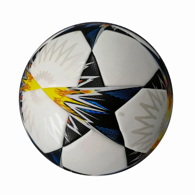 

Soccer Sport Ball Size 5 Gift Custom Football Outdoor Surface pattern equipment football, White