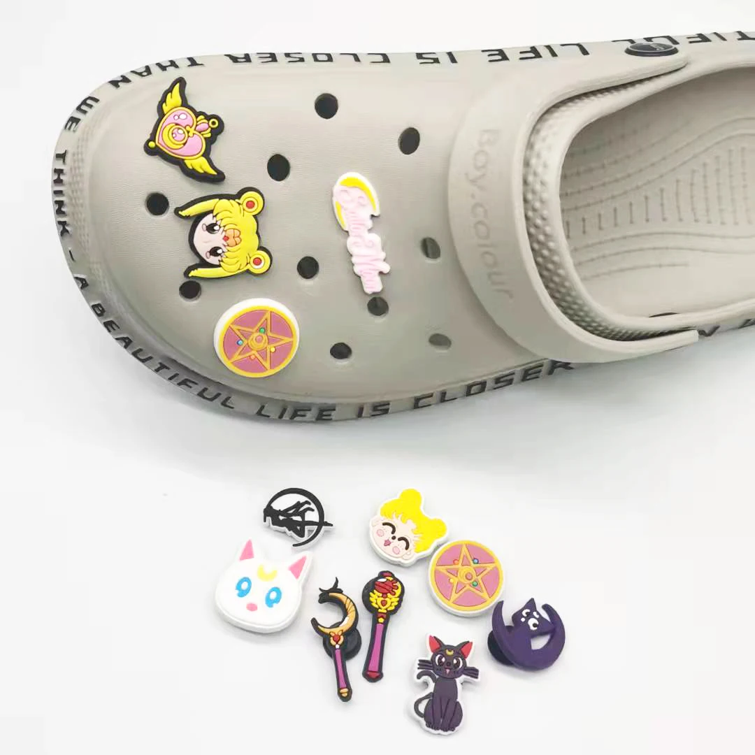 

Distribute popular Sailor Moon crocodile croc shoes charm PVC shoes decoration shoes Charm