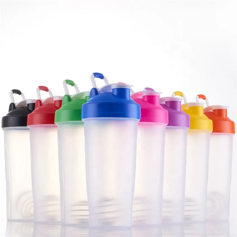 

OLERD Wholesale 600ml BPA Free Custom Logo Gym Sport Water Cup Plastic Protein Shaker Bottle, Multiple colors