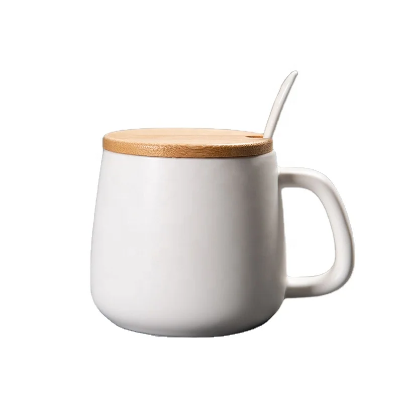 

Promotional High Quality Coffee Ceramic Mug Creative Porcelain Mug With Handle And Lid, Black/white