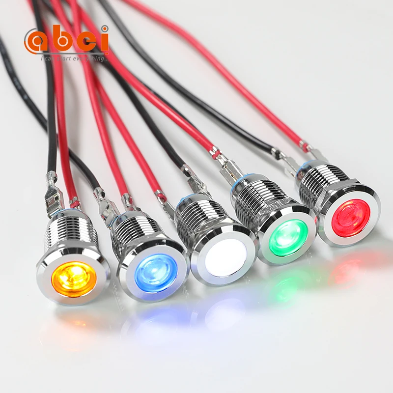 
ABEI 12mm Signal/Changeable Lamp Dc24v IP67 waterproof Metal led Indicator Light 