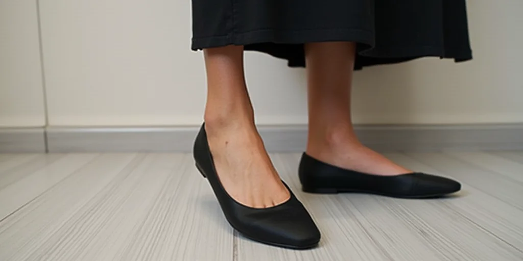 black bodycon dress plus size Square Crystal Buckle Ballet Flats for Women main image 1