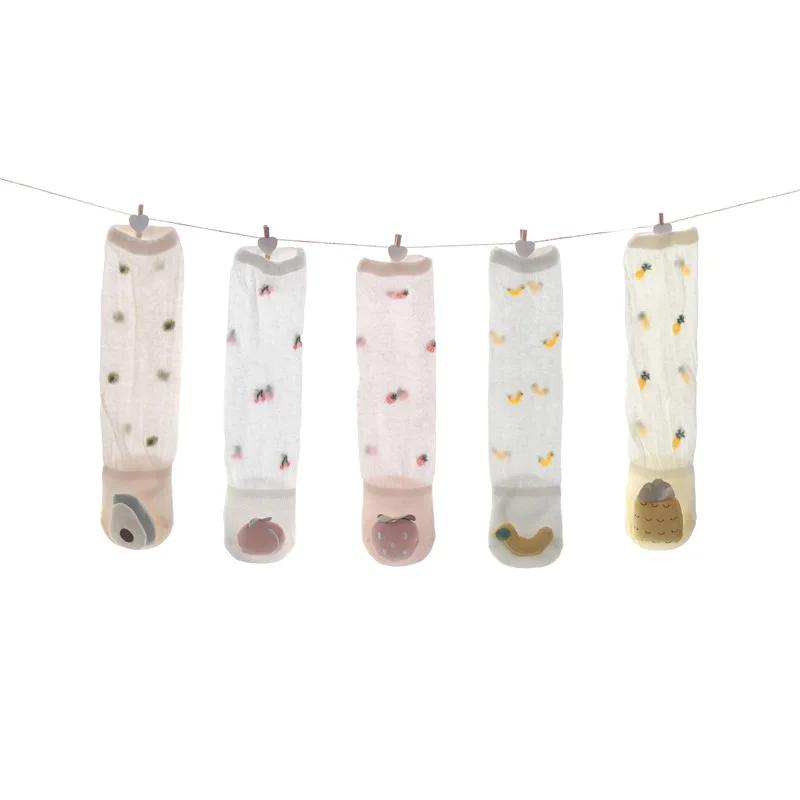 

Summer net thin cotton mosquito proof baby stockings fruit doll baby socks children knee pads