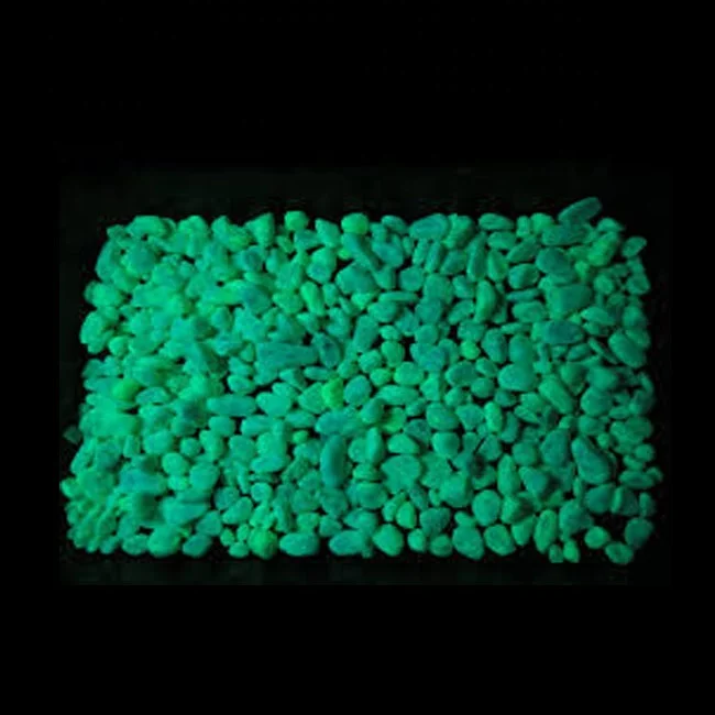 
Blue-Green Man-Made Oval Shape Photoluminescent Cobblestone For Path From Glow Technology 