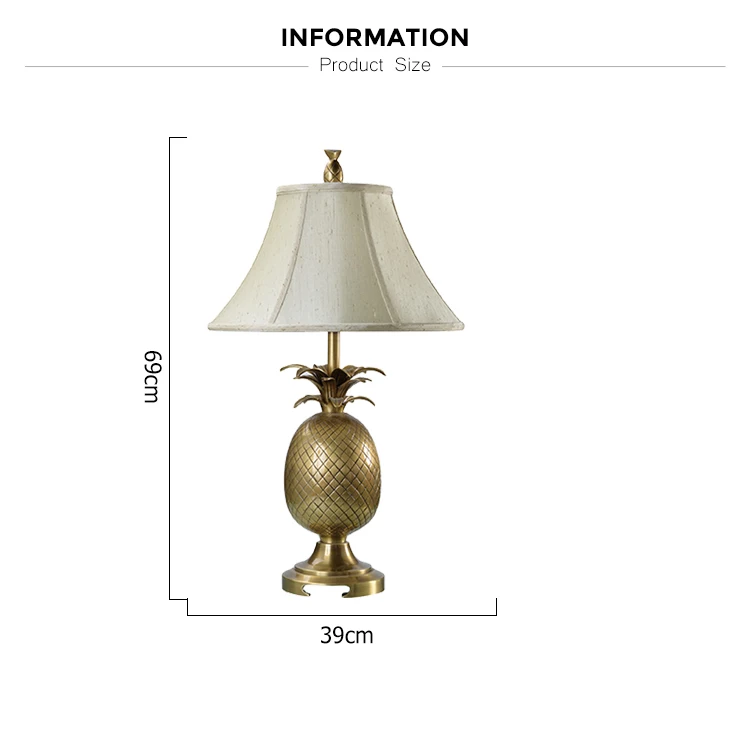 europe style shade decor table lamp bedside