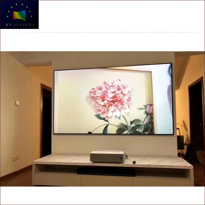 

100inch xyscreen high cost-efficiency best projector screen ambient light pet grid short throw screen