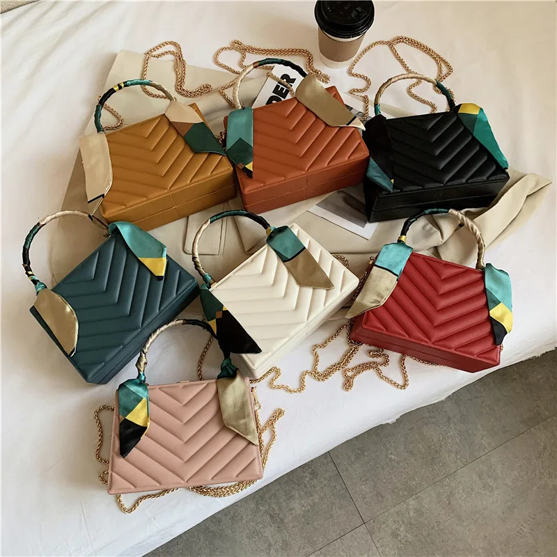 

2021 Fashion wholesale luxury square vegan purses and handbags for women