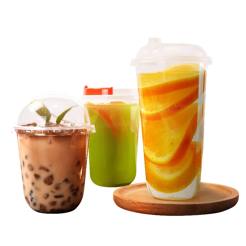 

Fashional cheap design custom high quality plastic straw cup for juice clear 500ml plastic cups party cups plastic