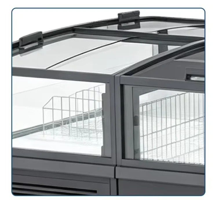 Food Display Island Freezer, 1100L, 220 V, Stainless Steel - detail 16