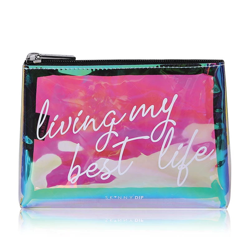 

Wholesale Laser Hologram PVC Cosmetic Bag Pouch Transparent Holographic Makeup Bag, Colorful