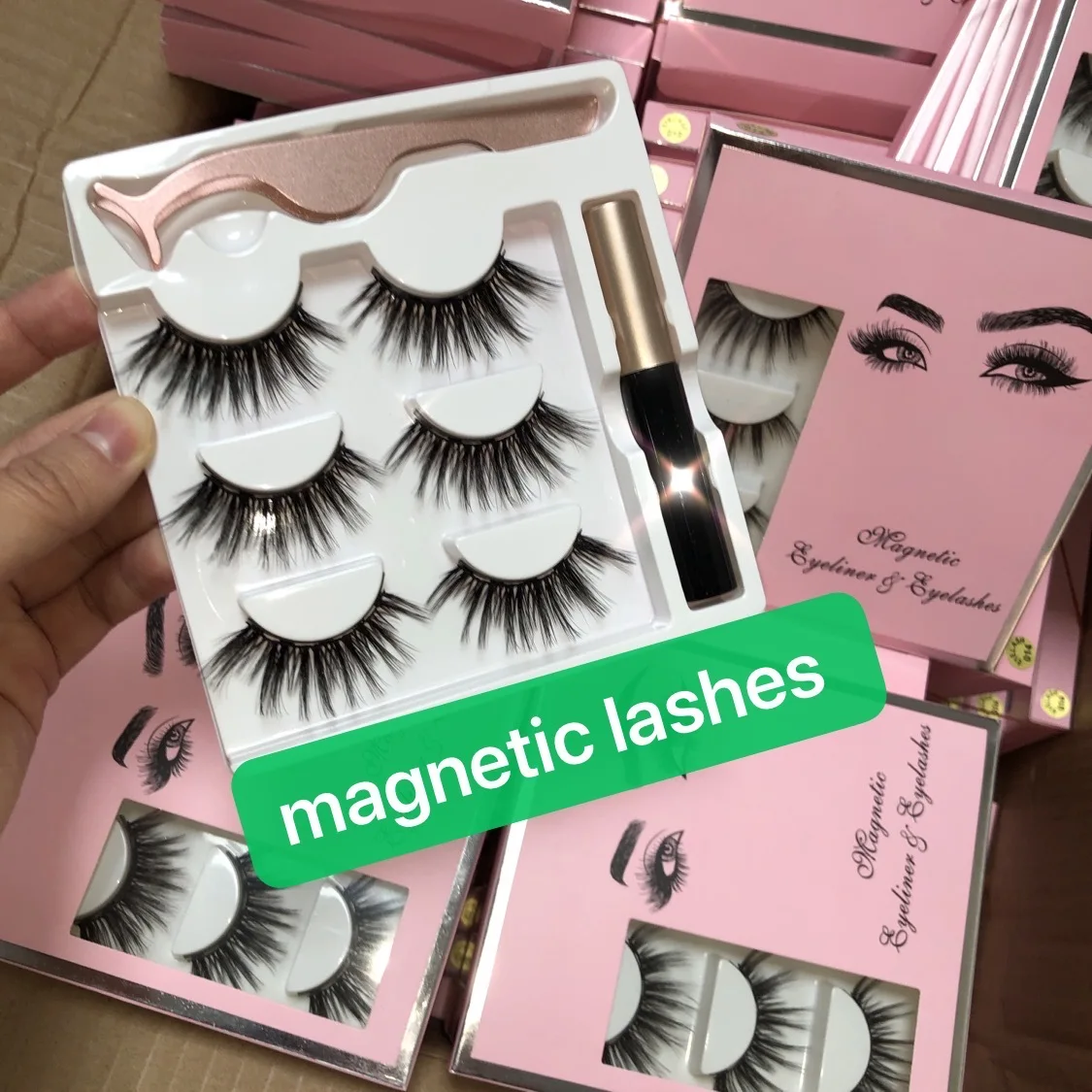 

mink eyelashes vendor wholesale magnetic lashes eyelash, Natural black