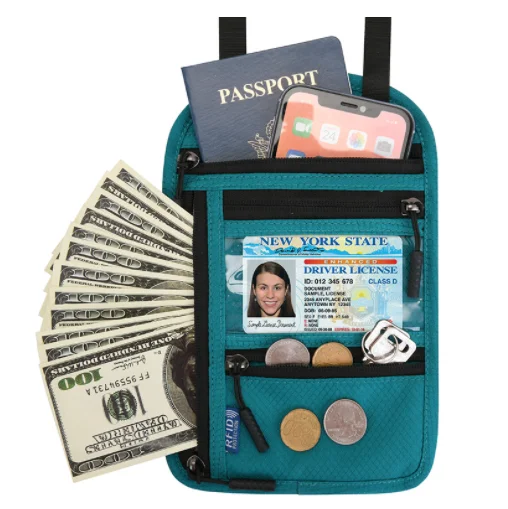 

Travel Small Messenger Bag Passport Holder Neck Wallet Pouch Bag, 5 colors