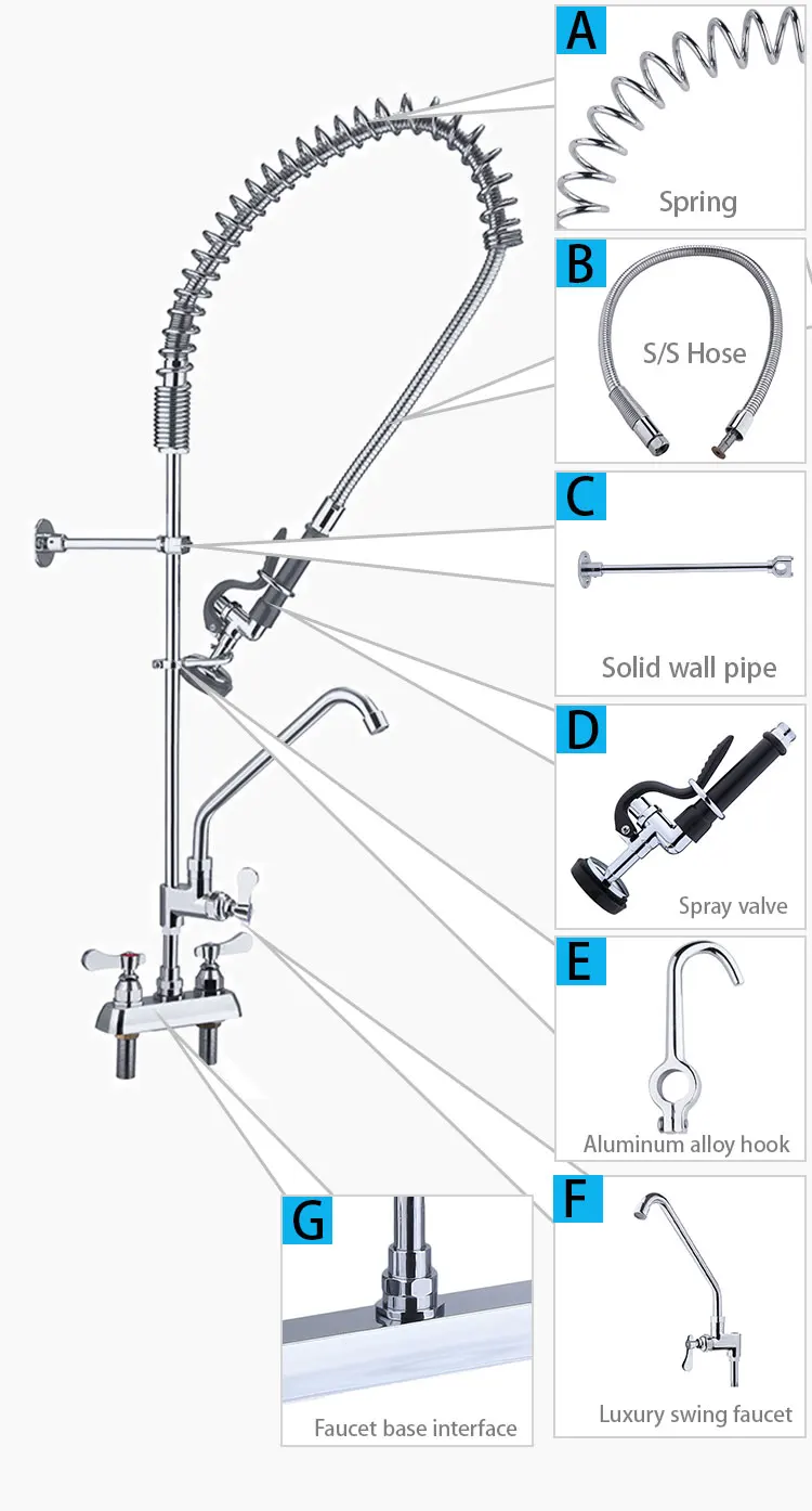 Commercial Dishwasher Kitchen Deck Mount Pre Rinse Faucet Buy Deck
