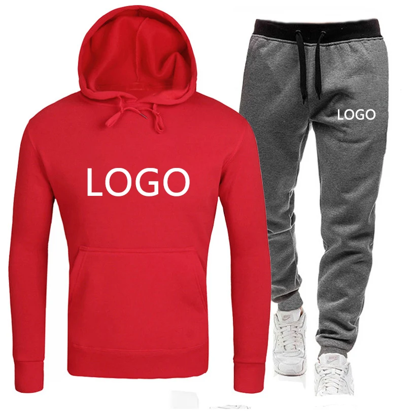 

Sweatsuit Set Men 6 Colors Logo Custom OEM ODM Jogger Suits 2 Piece Mens Sport Clothes Hoodie Tracksuits Jogging Sets RS00265